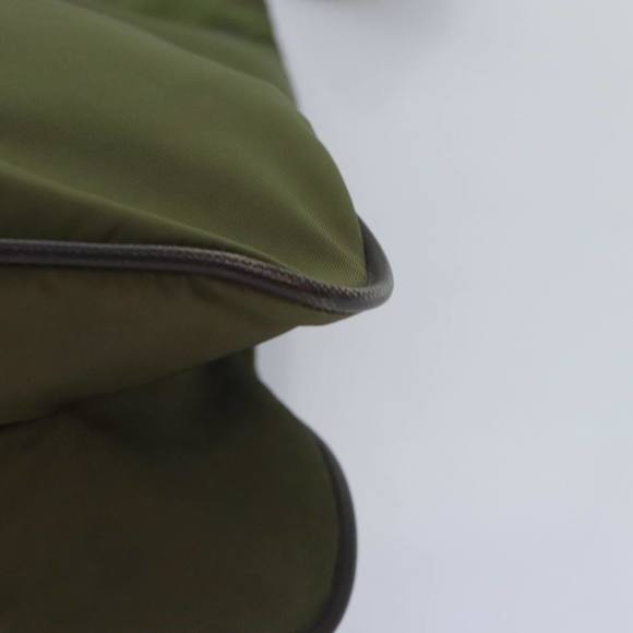 PRADA Shoulder Bag Nylon Khaki Silver Auth yk15095 - Picture 15 of 16
